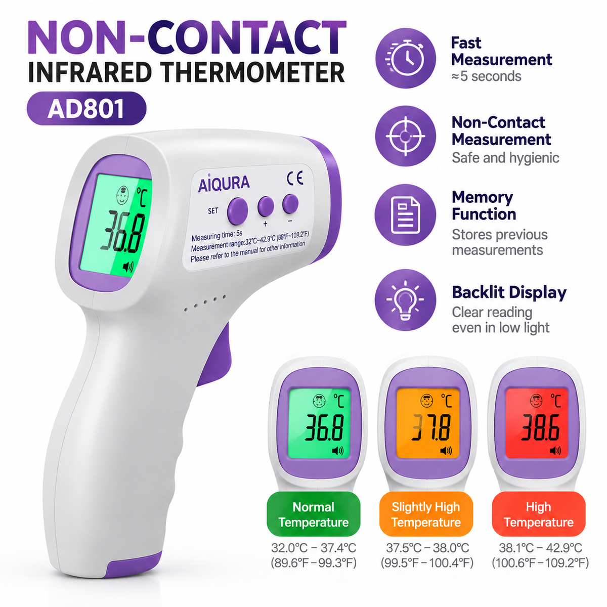 AD801 Infrared Thermometer